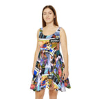 Eclectic Women's Skater Dress - Trendy AOP Design for Artsy Souls