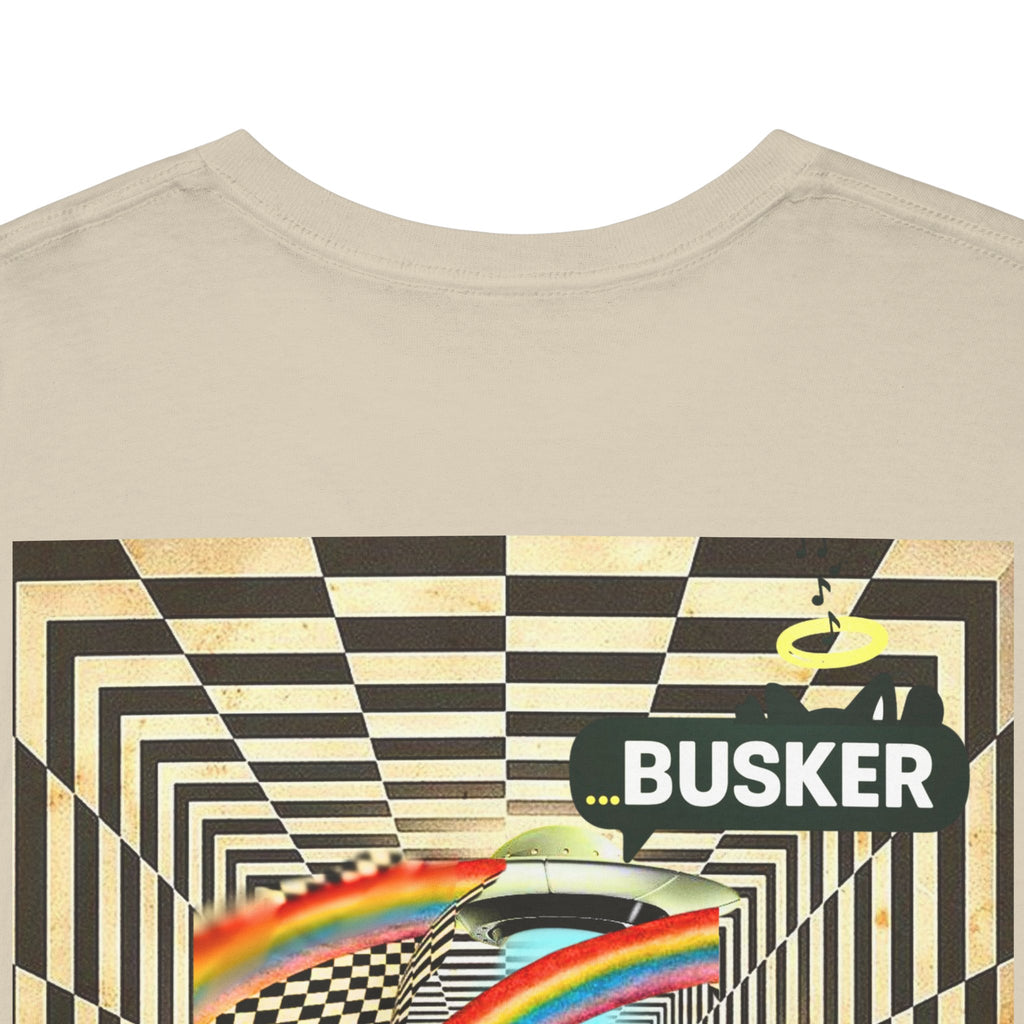 Retro Busker Graphic Tee - Unisex Heavy Cotton