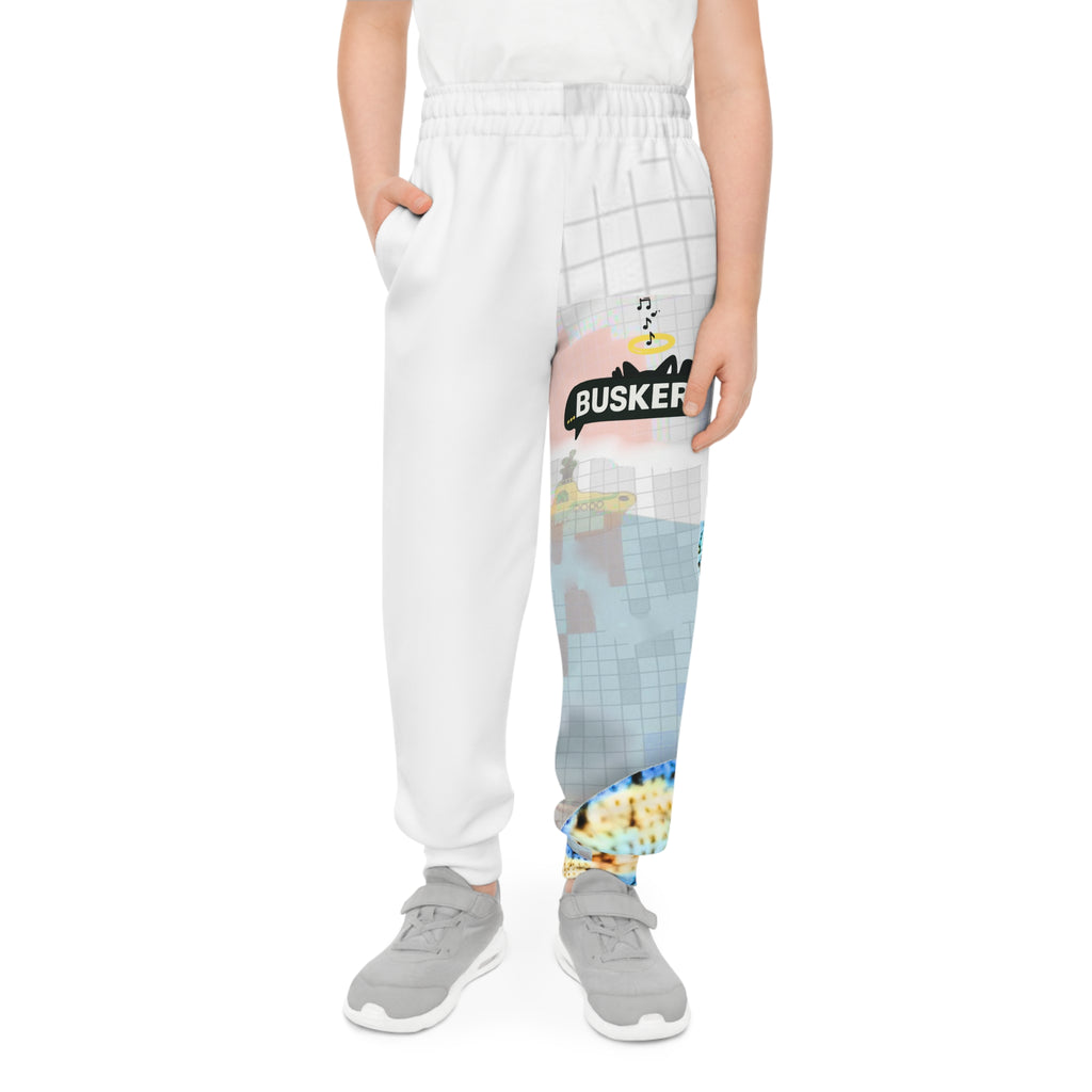 Colorful Youth Joggers with Busker Design