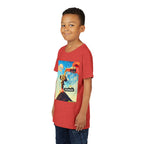 Busker Youth Short Sleeve Tee, Fun Summer Tee, Music Lover Gift, Kids Graphic T-Shirt, Festival Outfit, Creative Gift Idea