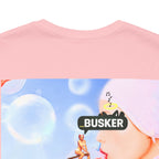 Busker Vibe Unisex Jersey Tee – Colorful Artistic Design for Summer Fun