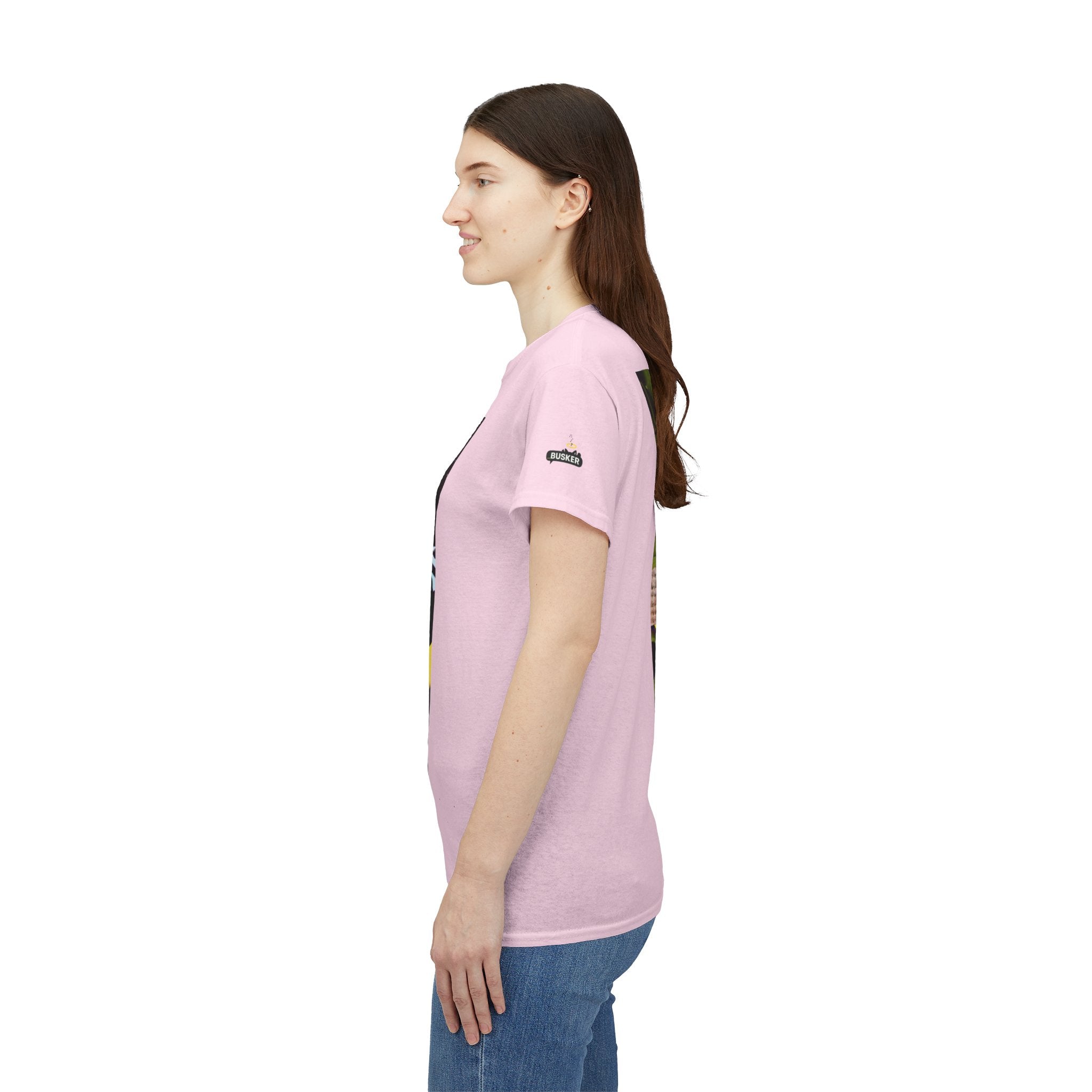 Artistic Unisex Heavy Cotton Tee - 'BUSKER' Graphic Design