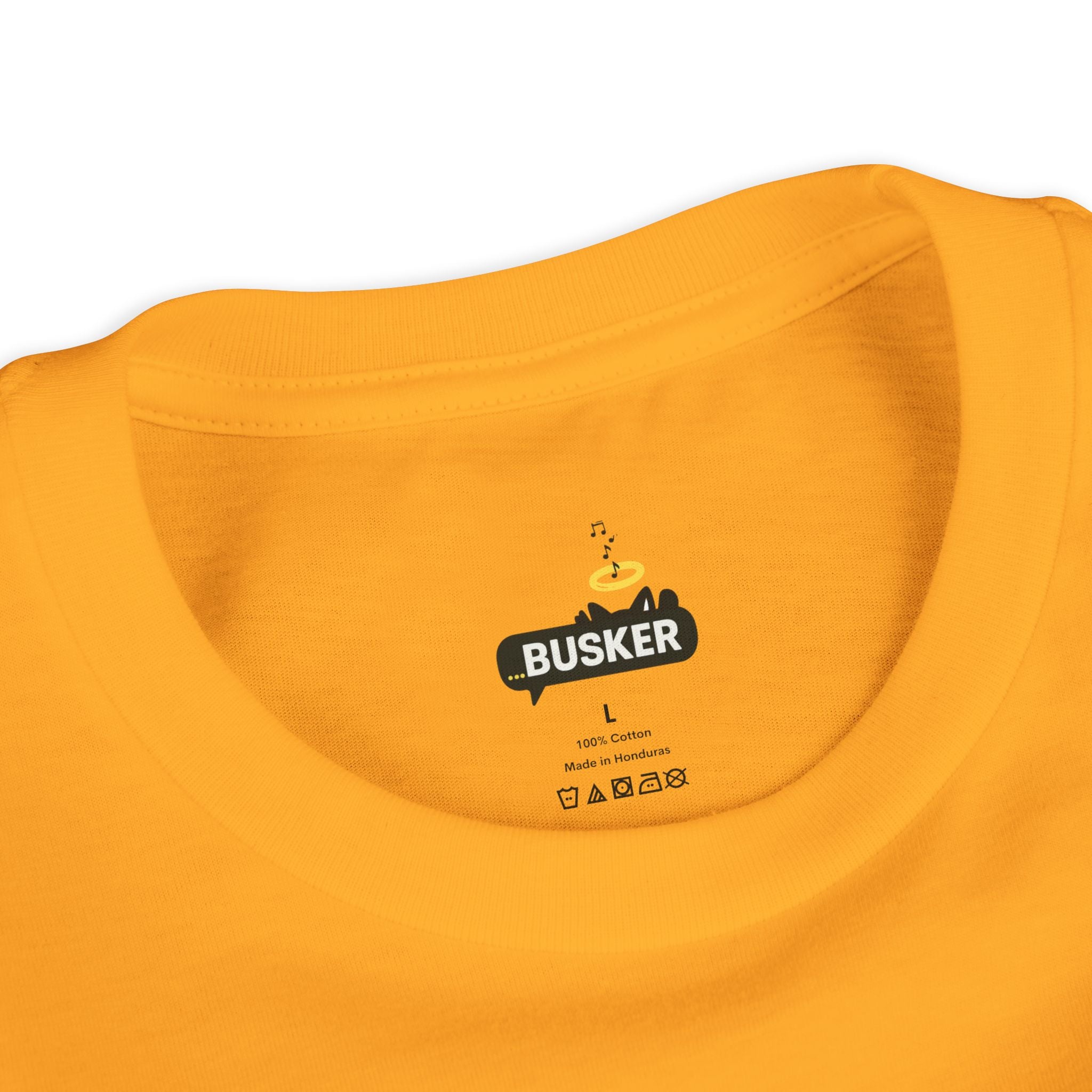 Whimsical Youth Tee with 'Busker' Design, Fun Gift, Summer Style, Music Lovers, Kid's Fashion, Creative Apparel