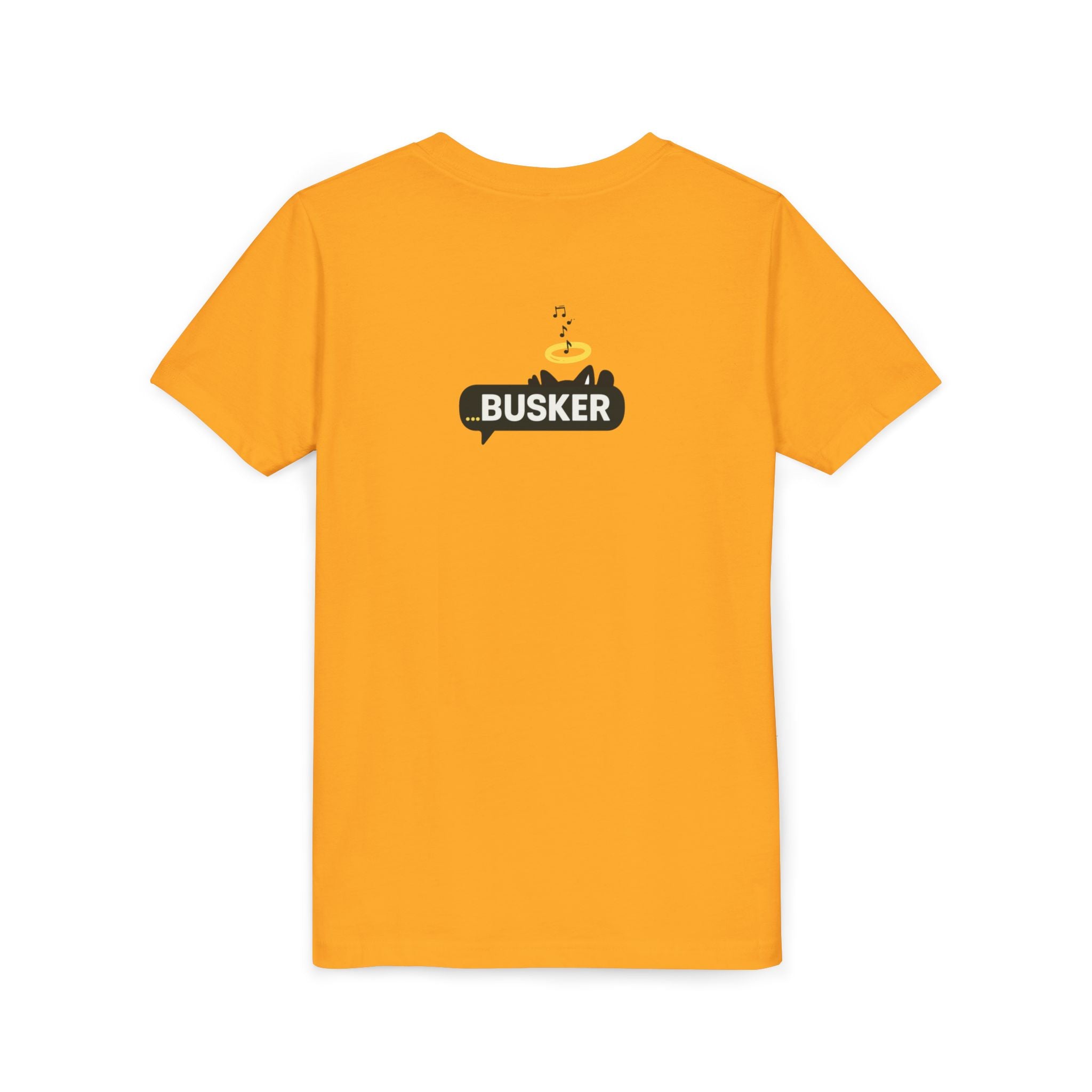 Youth Graphic Tee with Fun 'Busker' Design, Cool Summer Shirt, Gifts for Kids, Festival Attire, Trendy Youthwear