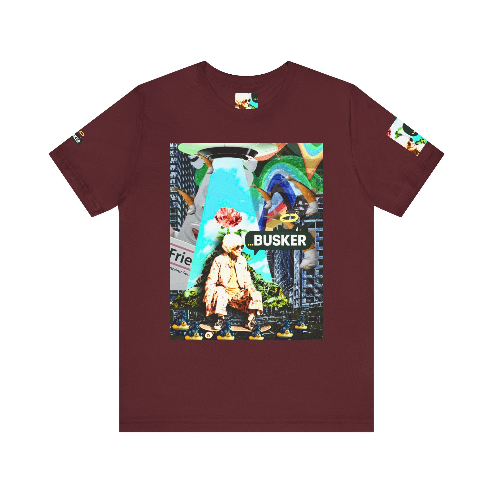 Street Art Busker Tee - Unisex Graphic Short Sleeve Shirt