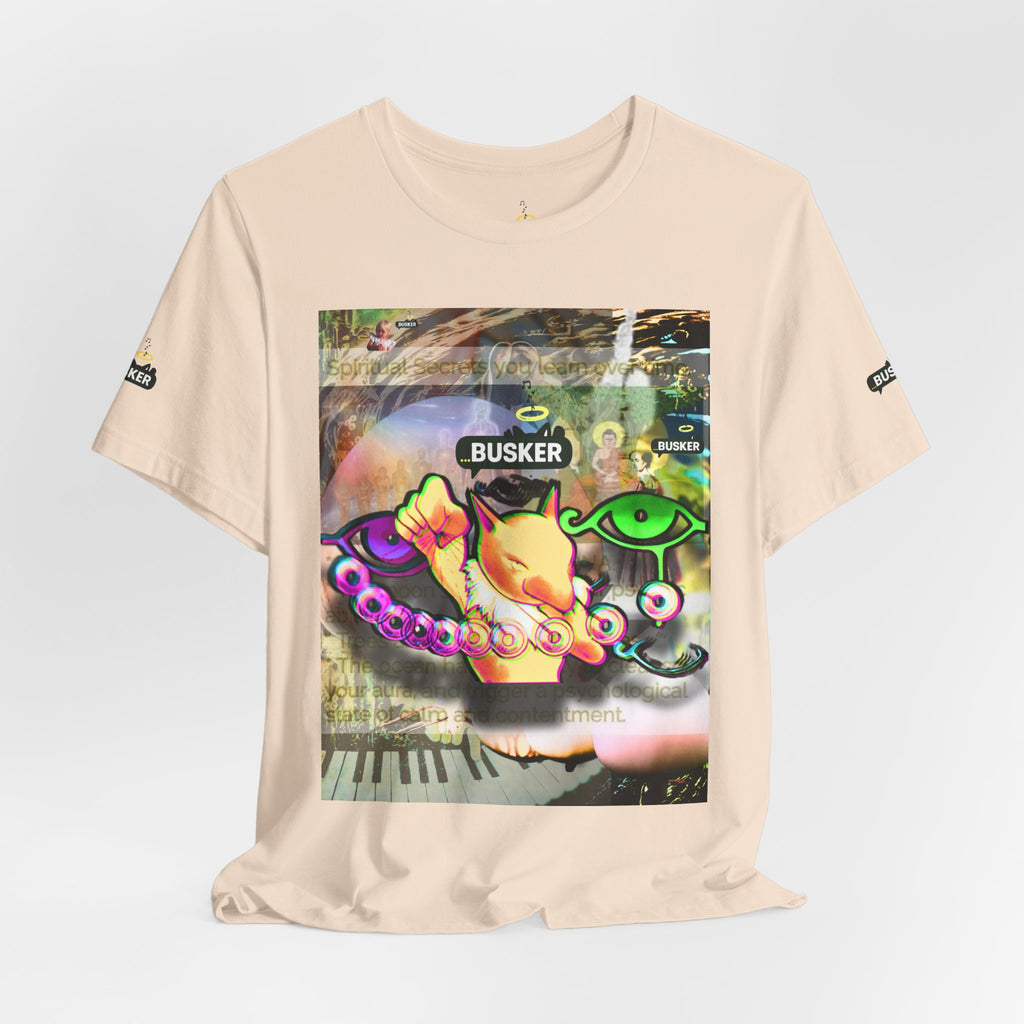 Vibrant Busker Art Tee for Creative Souls