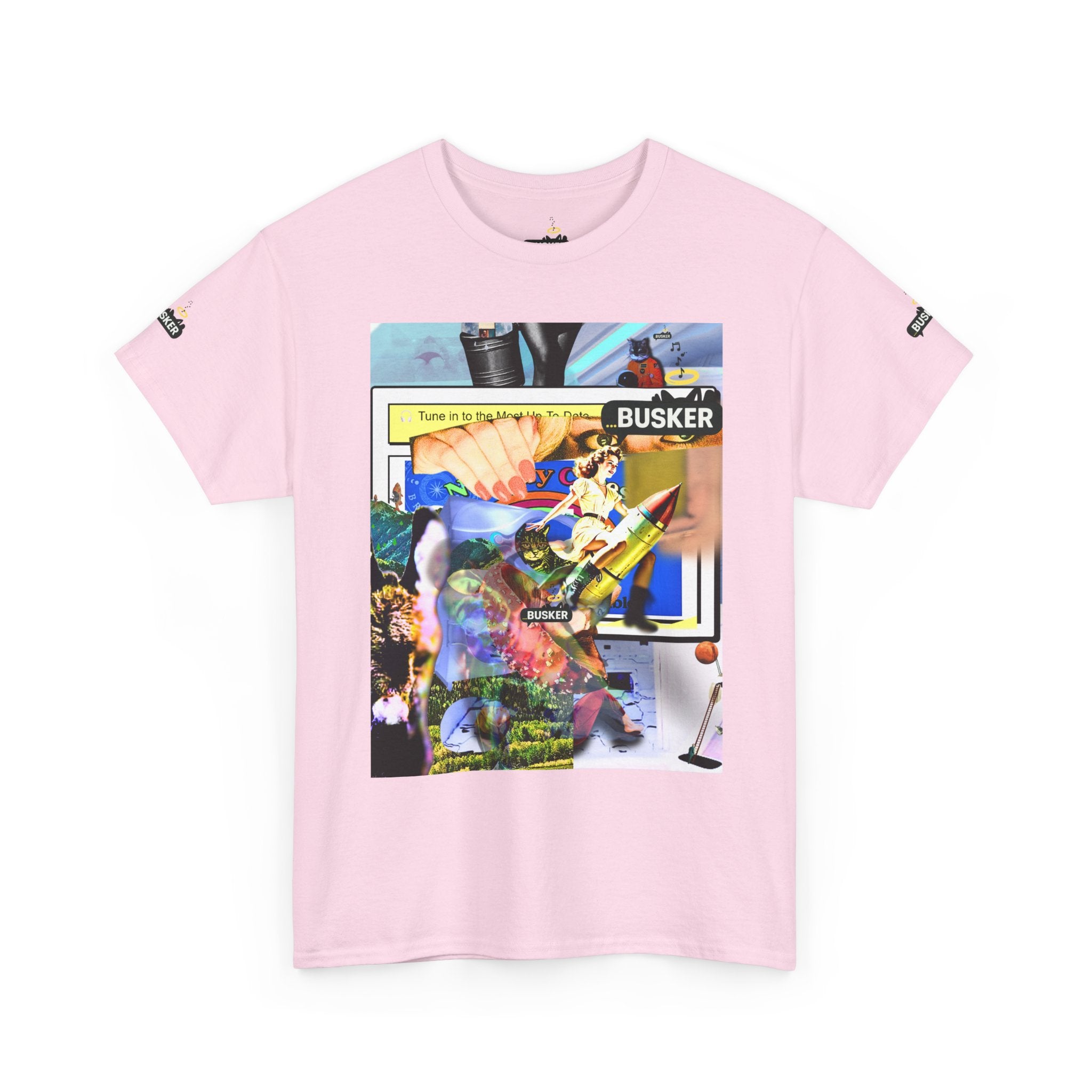 Cool Graphic Unisex Heavy Cotton Tee - 'Busker' Design