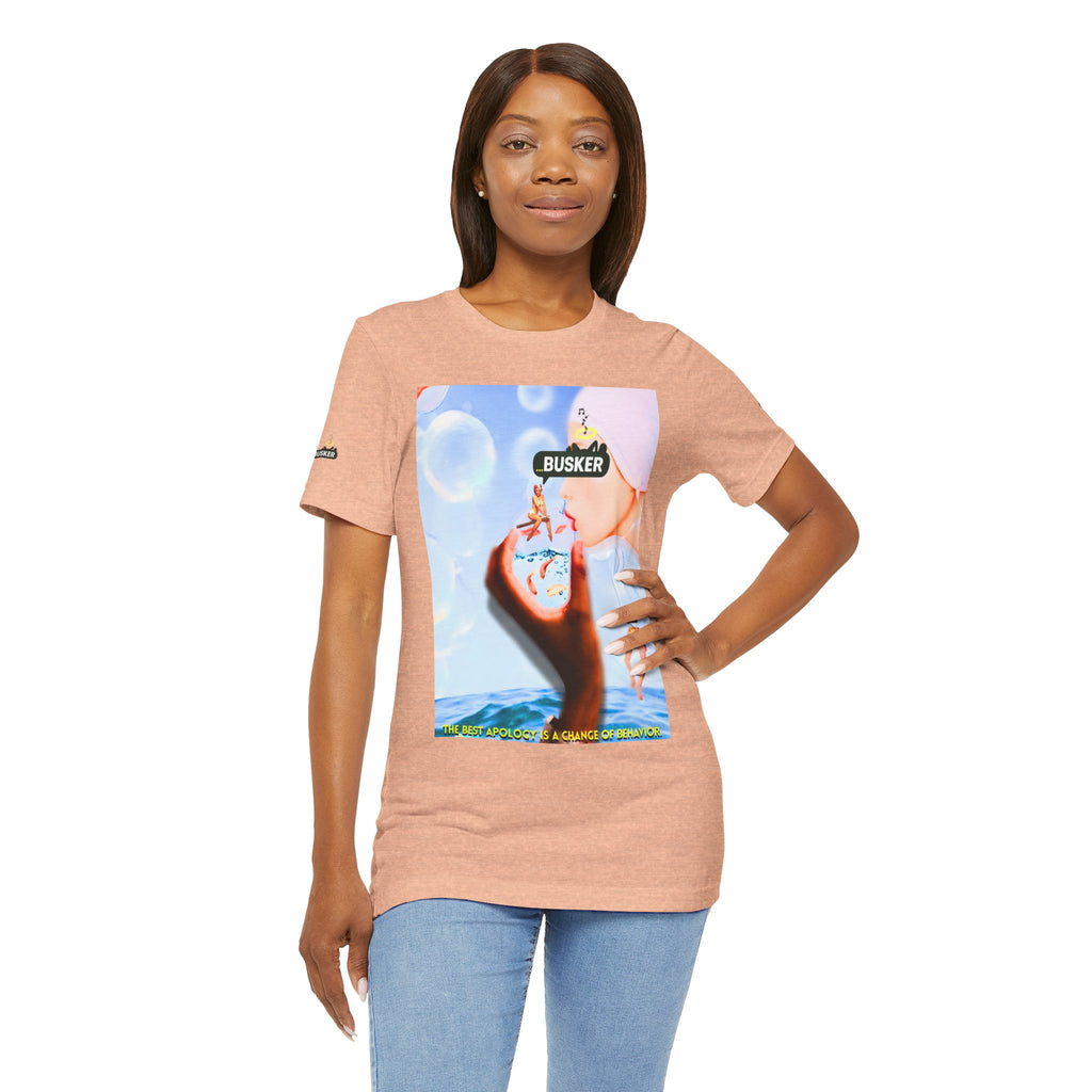 Busker Vibe Unisex Jersey Tee – Colorful Artistic Design for Summer Fun