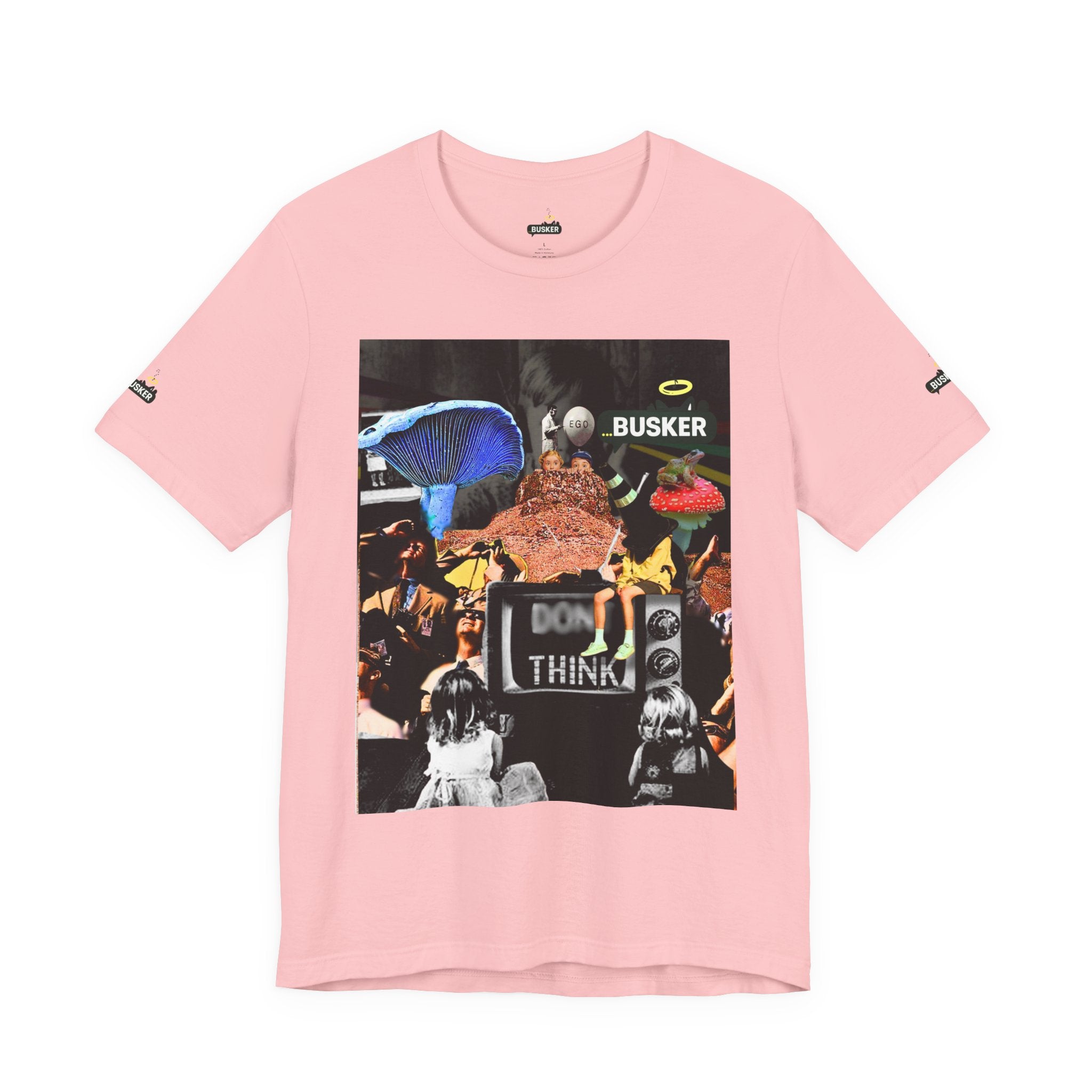 Creative Unisex Graphic Tee - 'I Don't Think' Busker Design