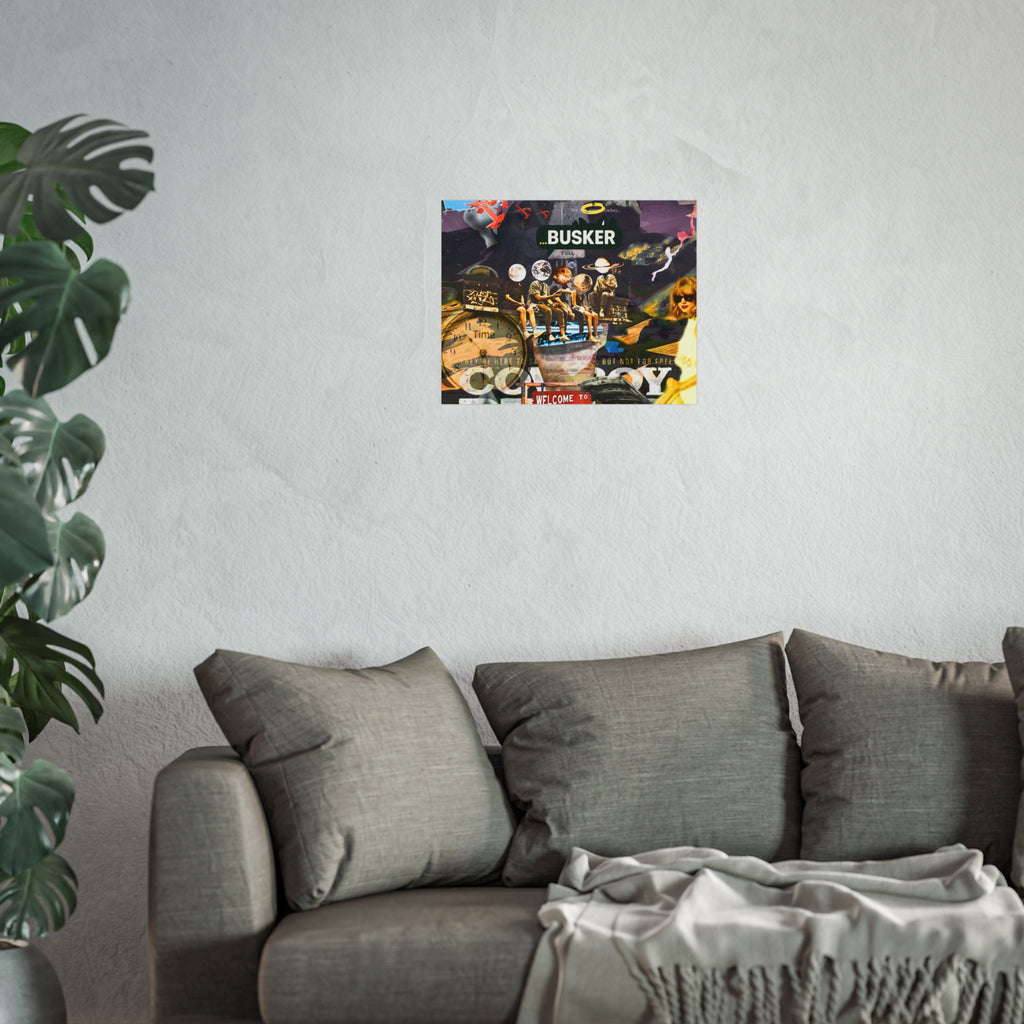 Vibrant Busker Fine Art Poster for Home Decor