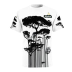 Stylish Nature-Inspired Unisex Tee, AOP T-Shirt for Outdoorsy People, Tree Lover Gift, Casual Streetwear, Eco-Friendly Fashion