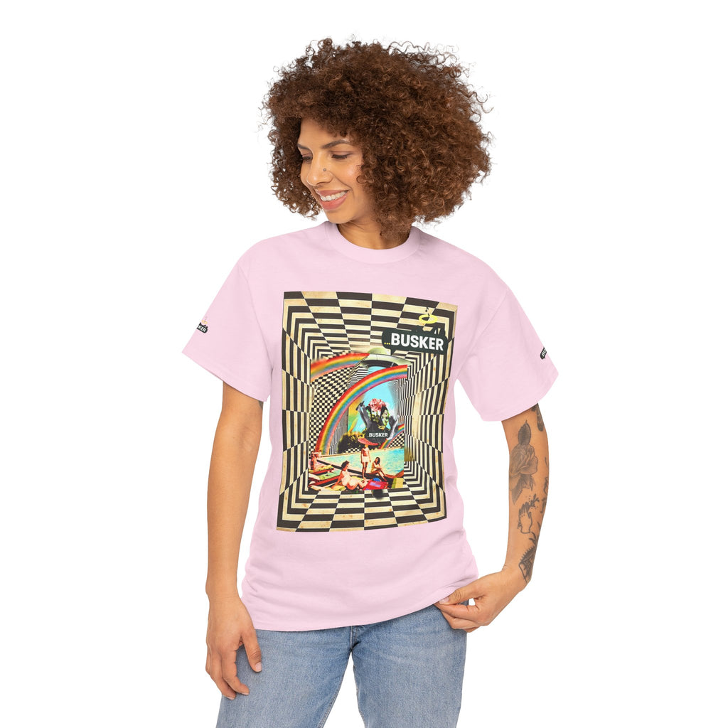 Retro Busker Graphic Tee - Unisex Heavy Cotton