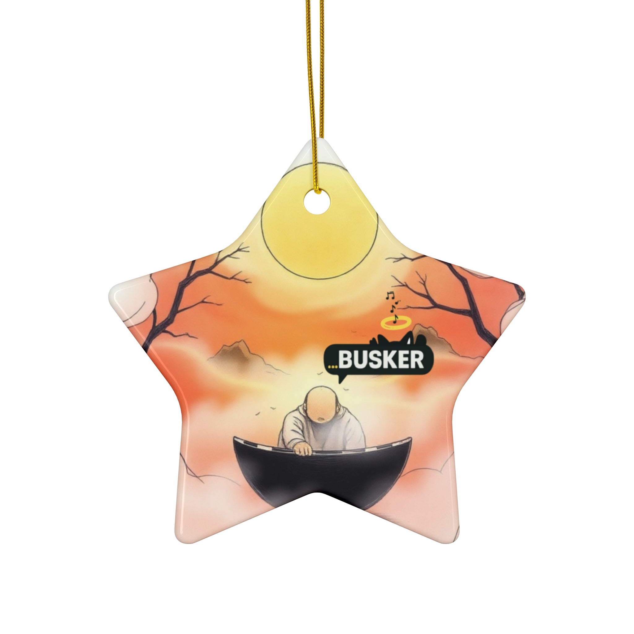 Ceramic Star Ornament, Whimsical 'Busker' Design for Home Decor, Holiday Gift, Tree Decoration, Unique Keepsake, Perfect for [...]