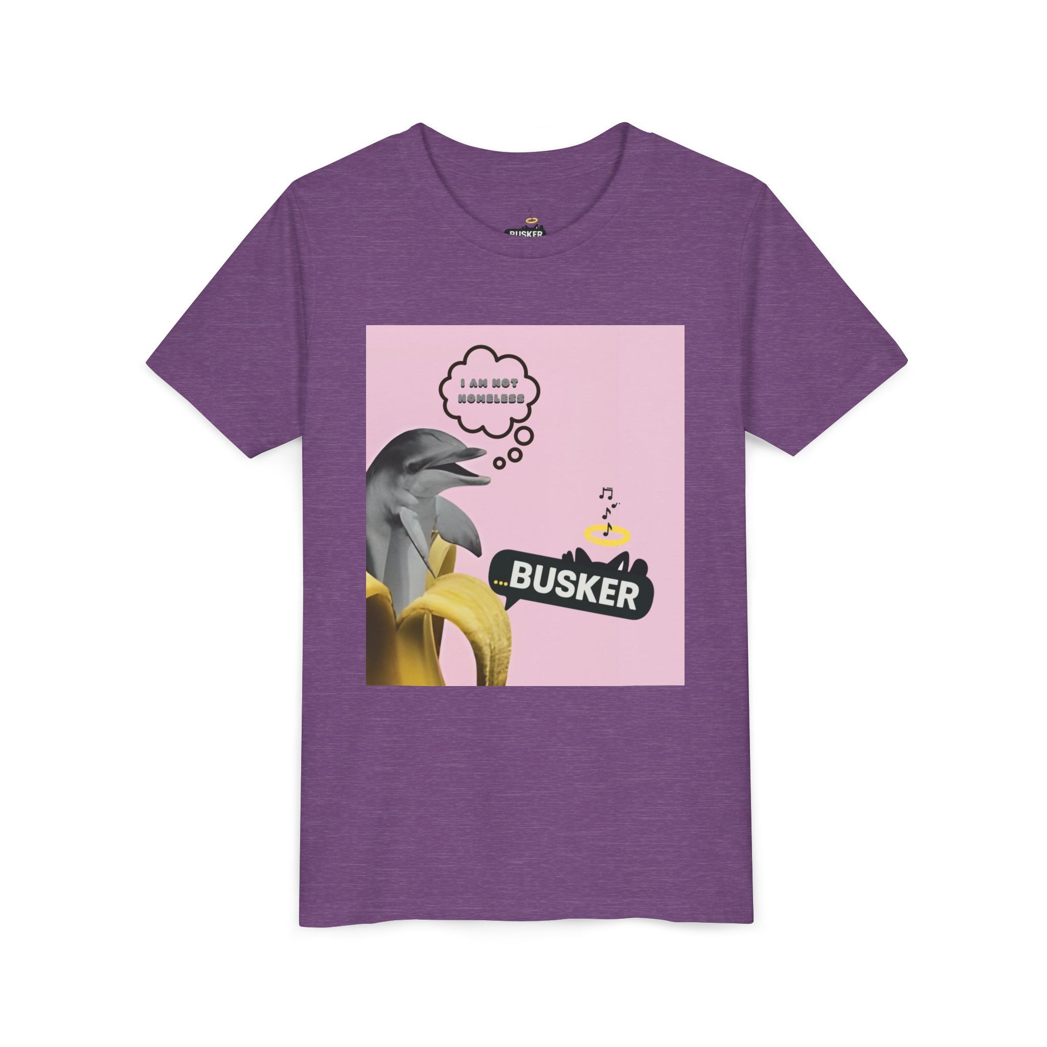 Busker Youth Tee, Fun Kids Shirt, Music Lover Gift, Summer Outfit, Creative Kids Clothing, Unique Graphic Tee