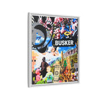 Busker Collage Matte Canvas Print — Framed Multi‑Color Wall Art