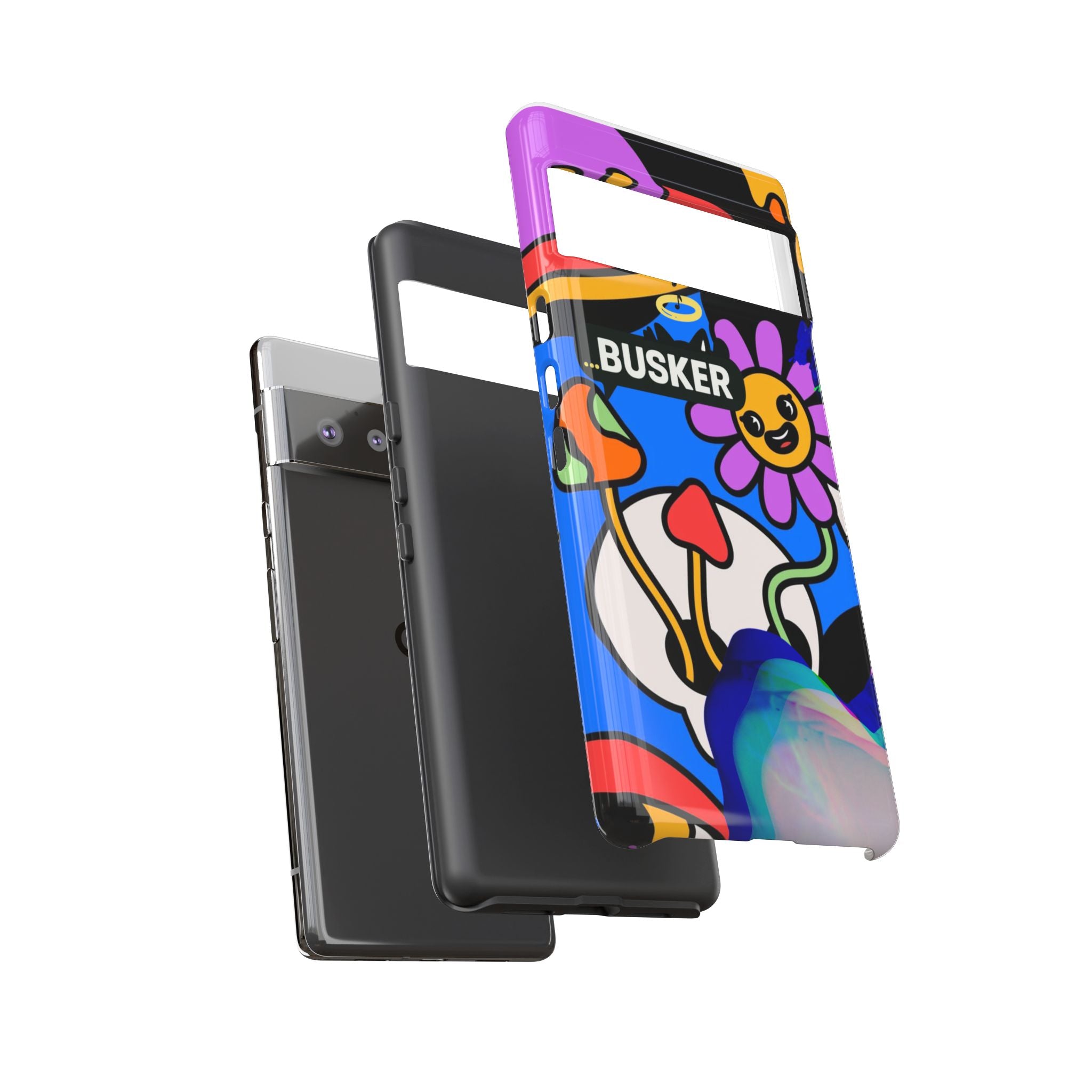 Colorful Phone Case, Cute Phone Accessories, Gift for Music Lovers, Fun Tech Gear, Unique Floral Design Case