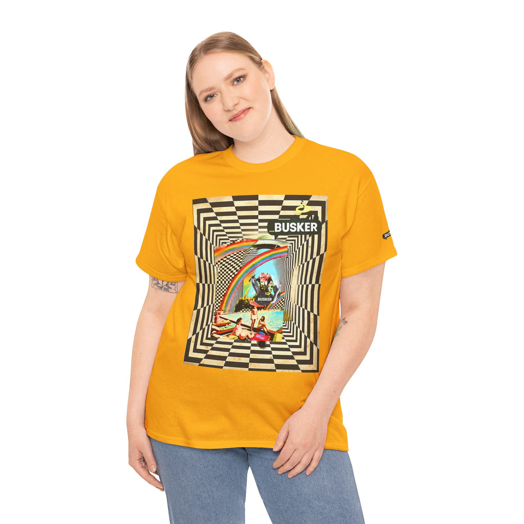 Retro Busker Graphic Tee - Unisex Heavy Cotton