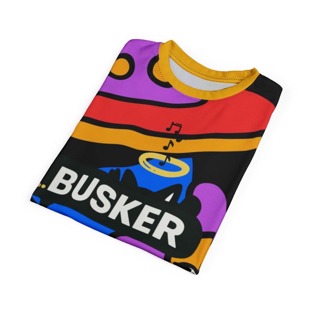 Busker Vibes Unisex Tee, Fun Graphic Shirt for Music Lovers, Trendy Colorful T-Shirt, Unique Gift for Festivals, Street Artists Fashion