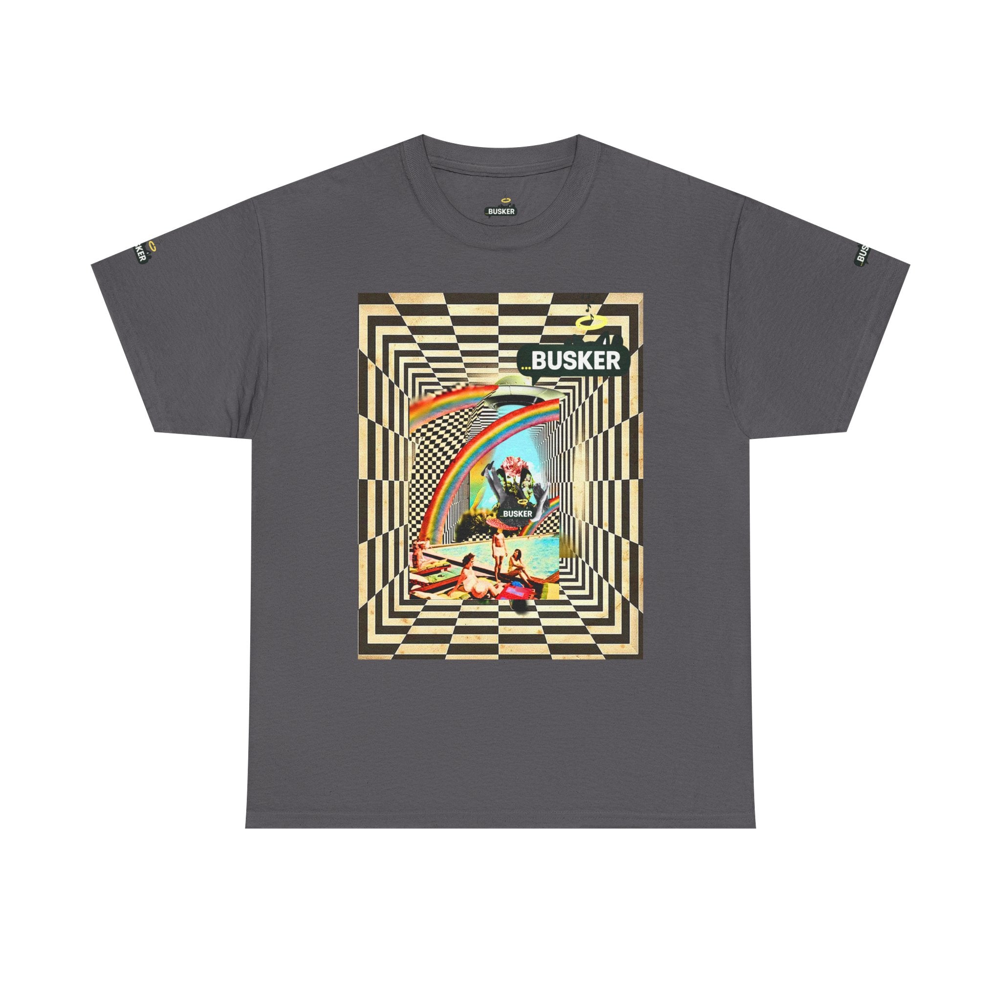 Retro Busker Graphic Tee - Unisex Heavy Cotton
