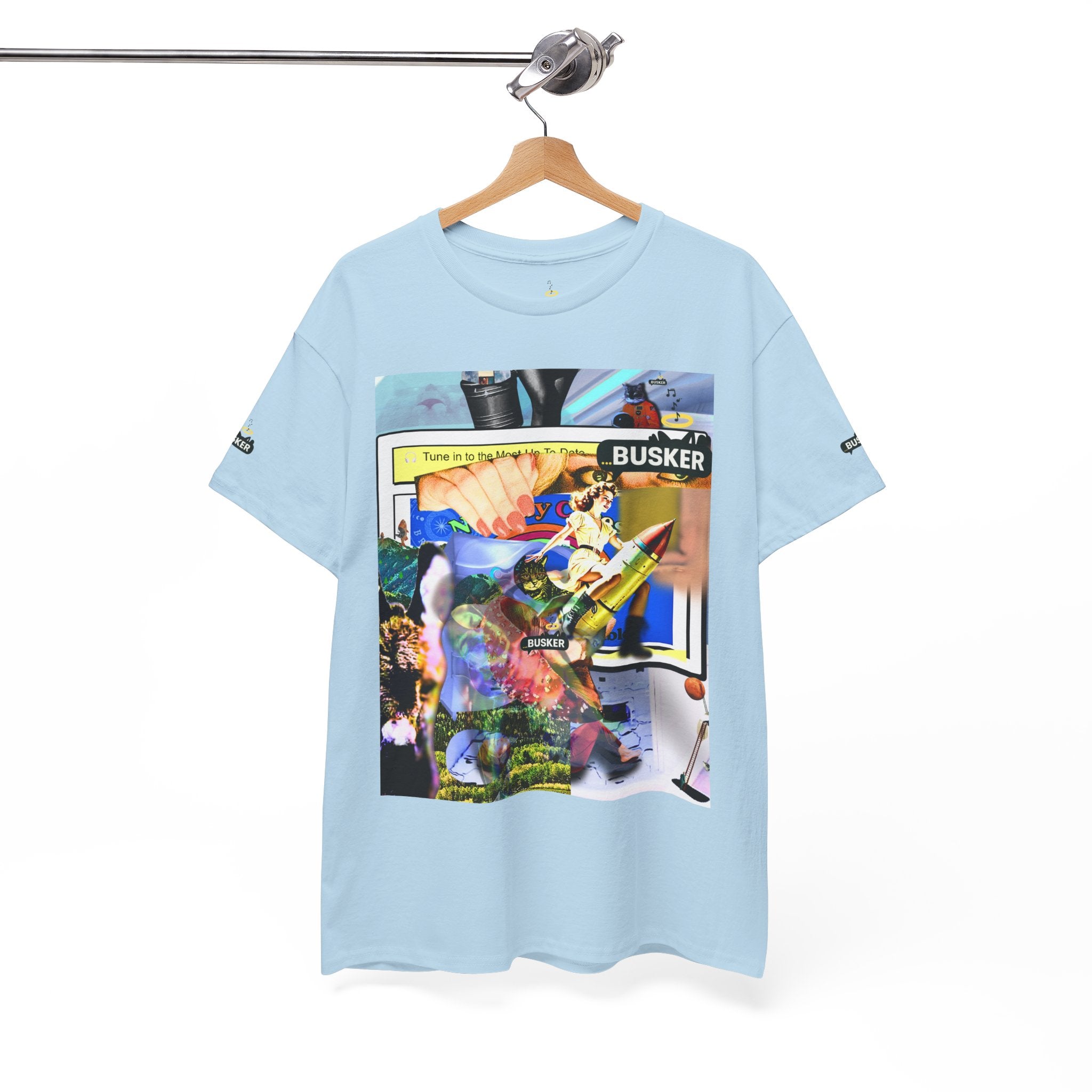 Cool Graphic Unisex Heavy Cotton Tee - 'Busker' Design