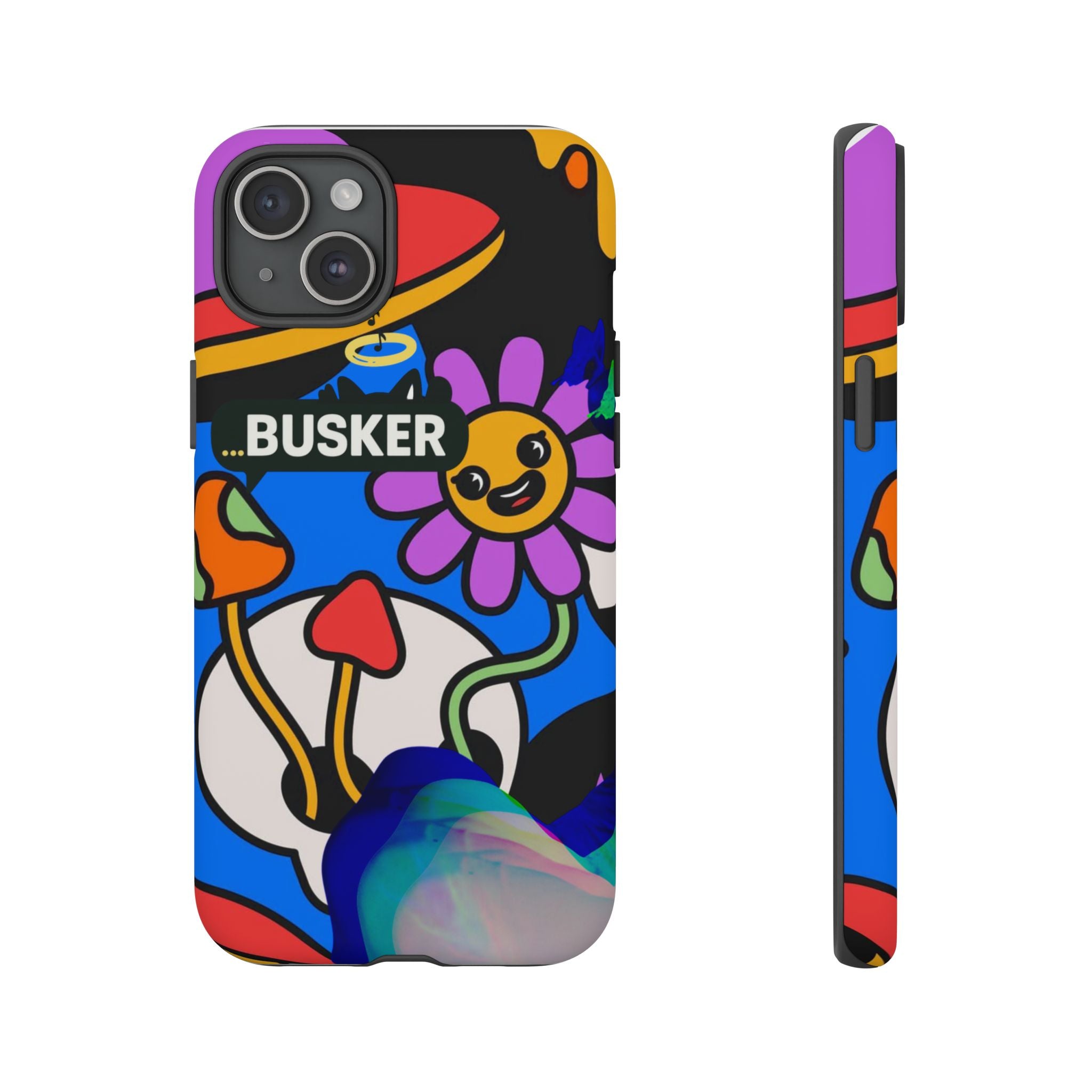 Colorful Phone Case, Cute Phone Accessories, Gift for Music Lovers, Fun Tech Gear, Unique Floral Design Case