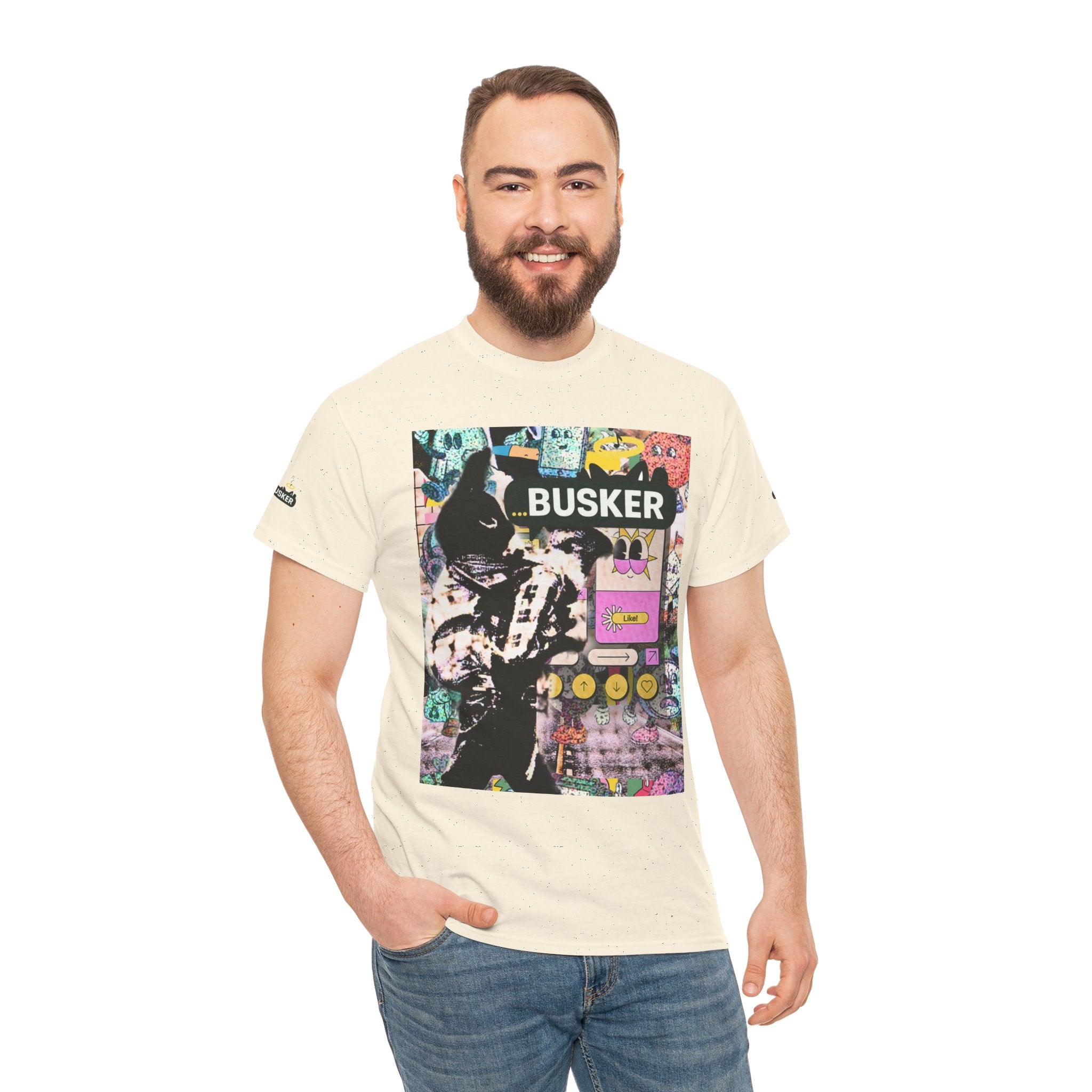 Grunge Art Busker Unisex Heavy Cotton Tee