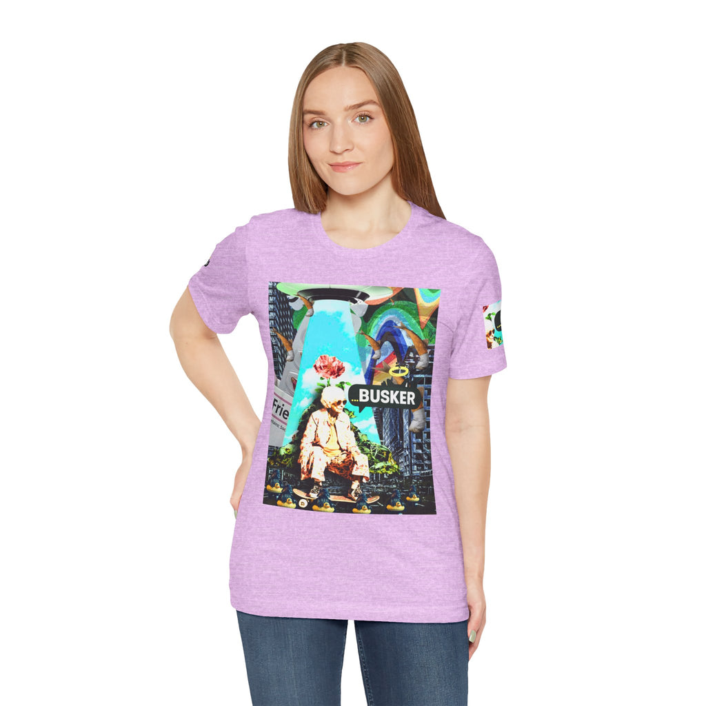 Street Art Busker Tee - Unisex Graphic Short Sleeve Shirt