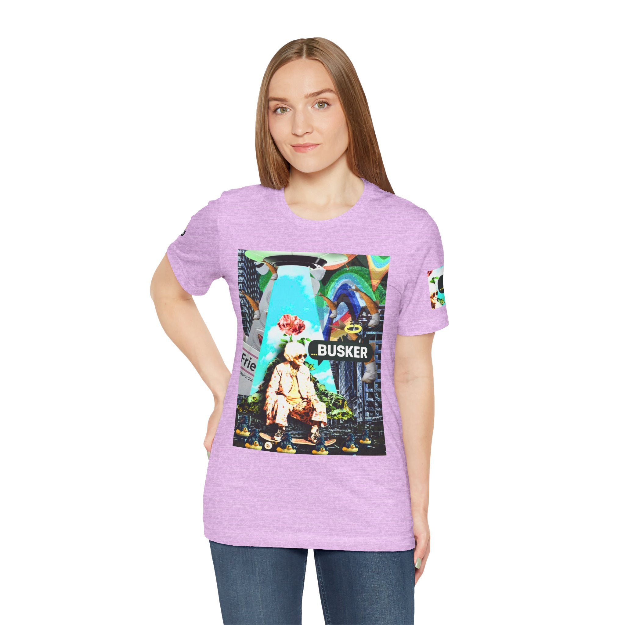 Street Art Busker Tee - Unisex Graphic Short Sleeve Shirt