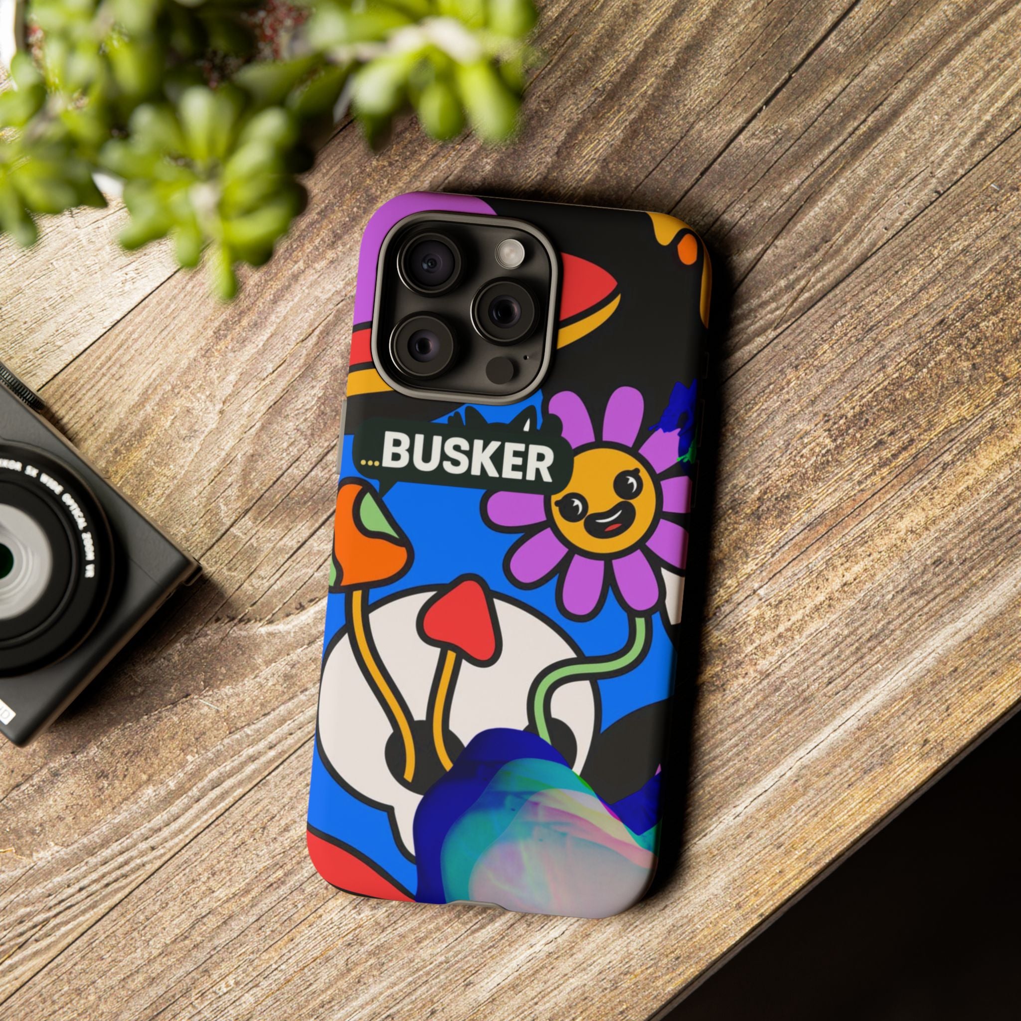 Colorful Phone Case, Cute Phone Accessories, Gift for Music Lovers, Fun Tech Gear, Unique Floral Design Case