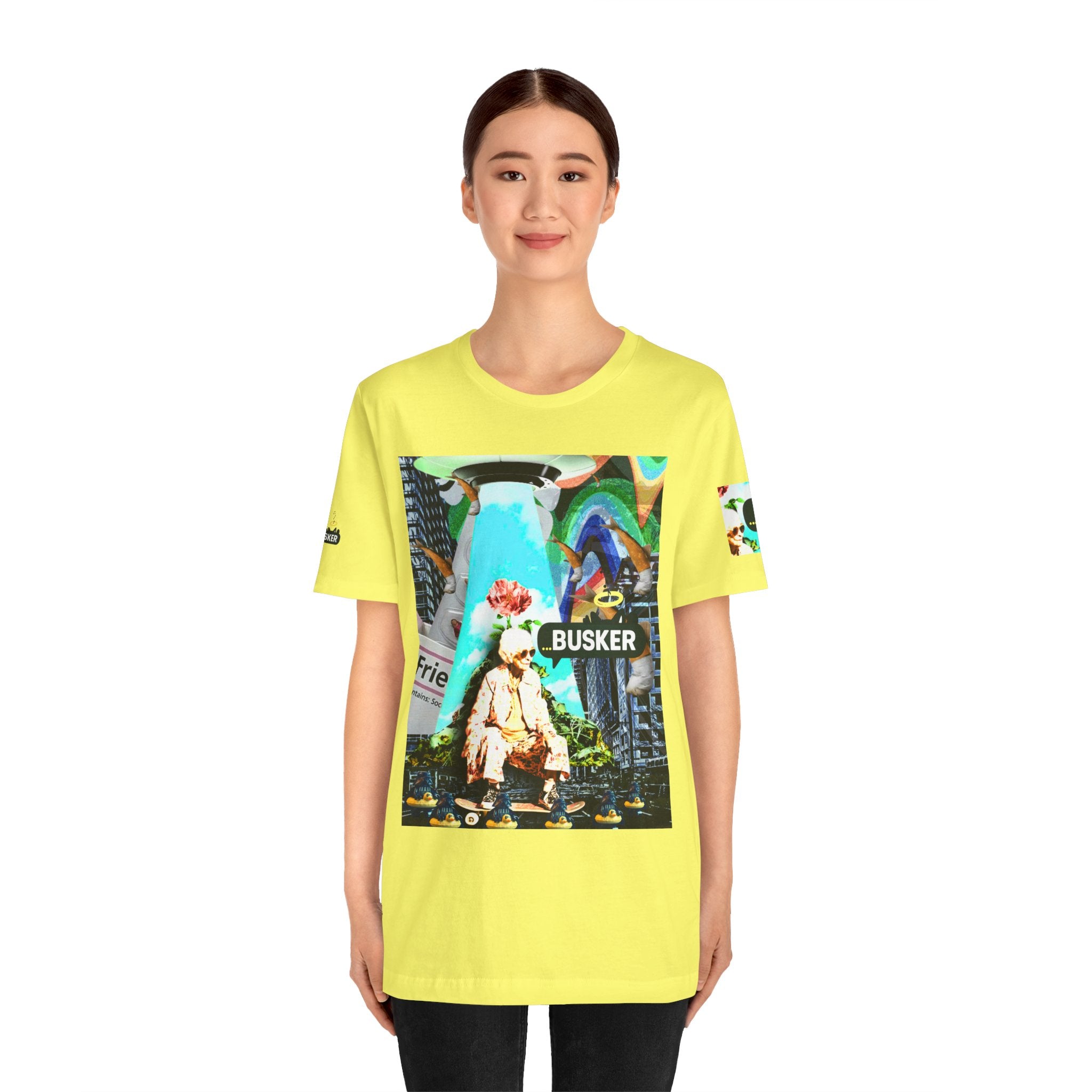Street Art Busker Tee - Unisex Graphic Short Sleeve Shirt