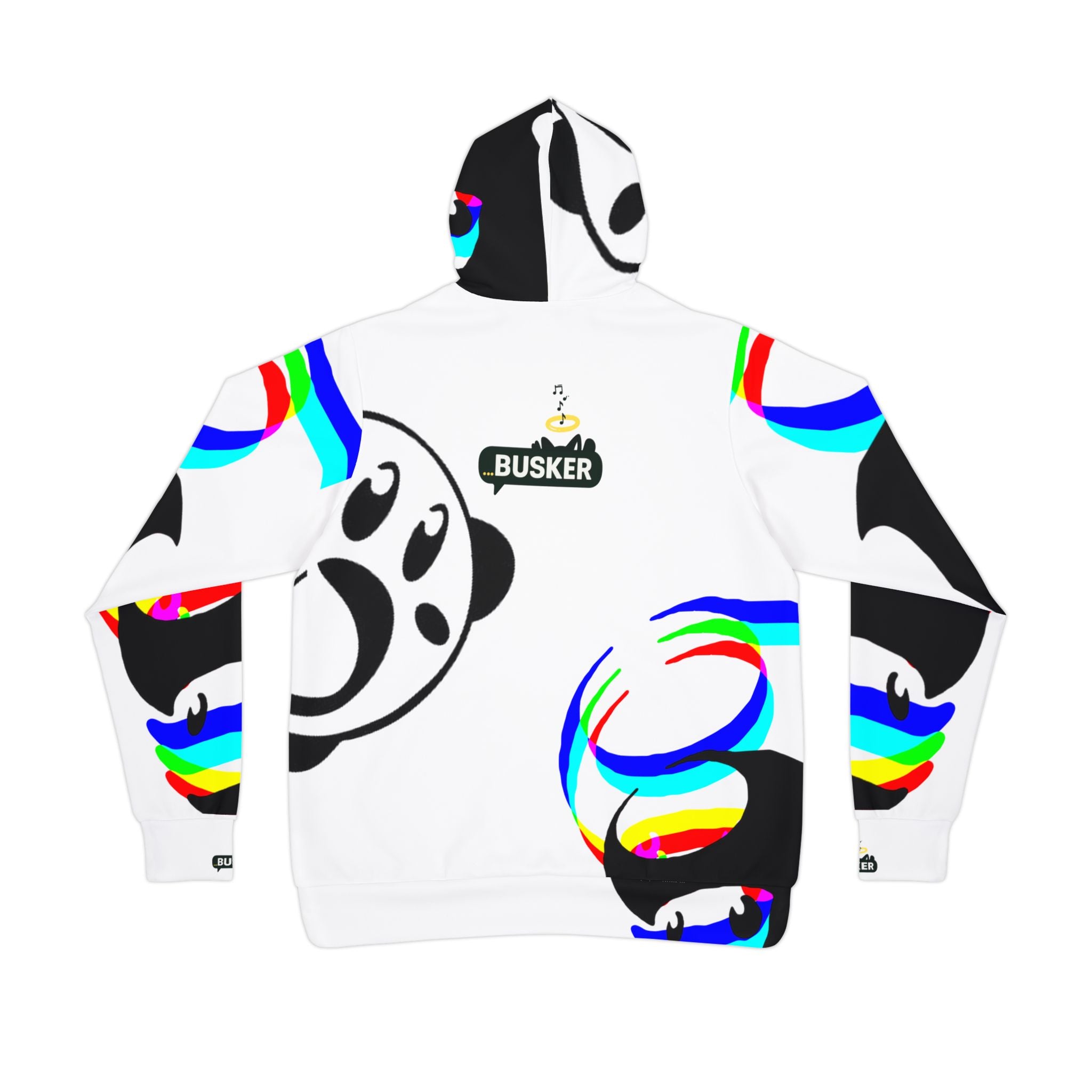 Colorful Panda Graphic Athletic Hoodie for Fun & Comfort, Gift for Sports Lovers, Trendy Apparel, Streetwear Style, Unisex
