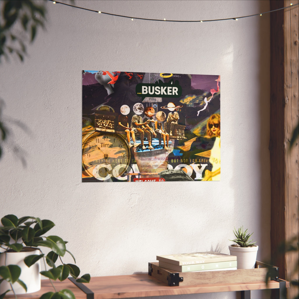 Vibrant Busker Fine Art Poster for Home Decor