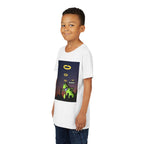 Youth Graphic Tee with Dinosaur Design, Fun Tee for Kids, Summer Style, Birthday Gift, Casual Wear, Playful Outfit, Busker Theme