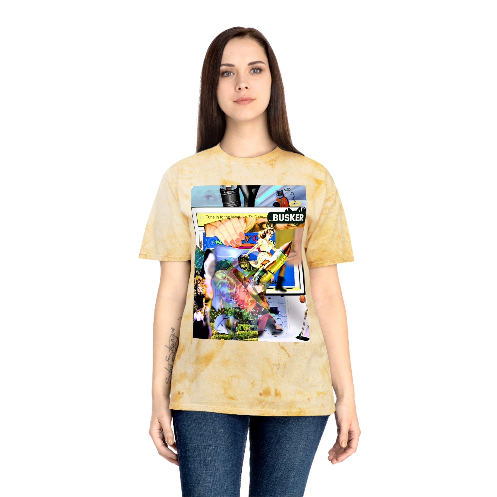 Vintage-Inspired Color Blast T-Shirt for Art Lovers
