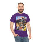 Busker Collage Graphic Tee — Vintage Music Poster Streetwear
