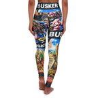 Trippy Farmer Busker Collage High-Waist Yoga Leggings — Vibrant Street-Art AOP