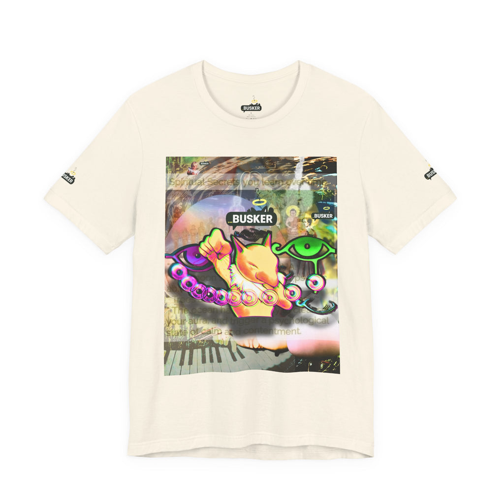 Vibrant Busker Art Tee for Creative Souls