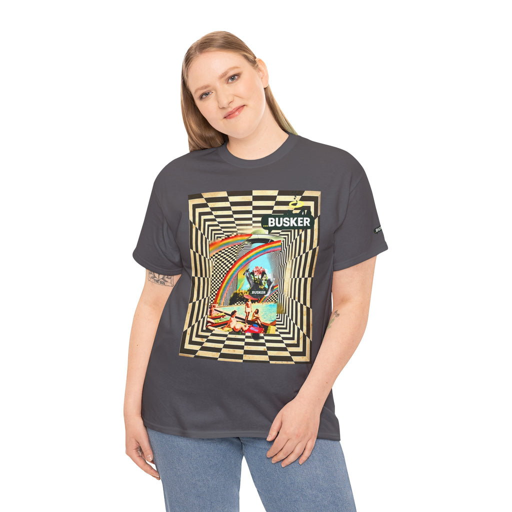 Retro Busker Graphic Tee - Unisex Heavy Cotton