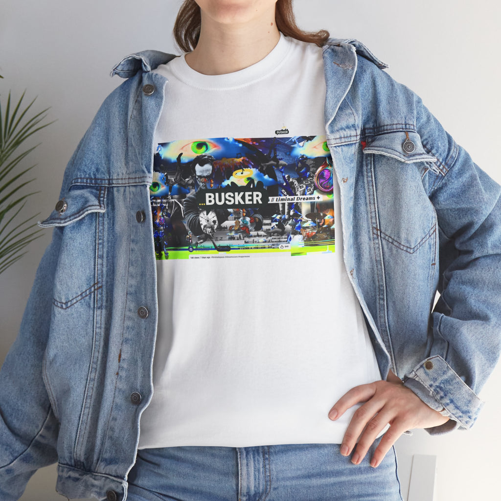 Busker Graphic Tee — Vintage Street Music Poster T‑Shirt