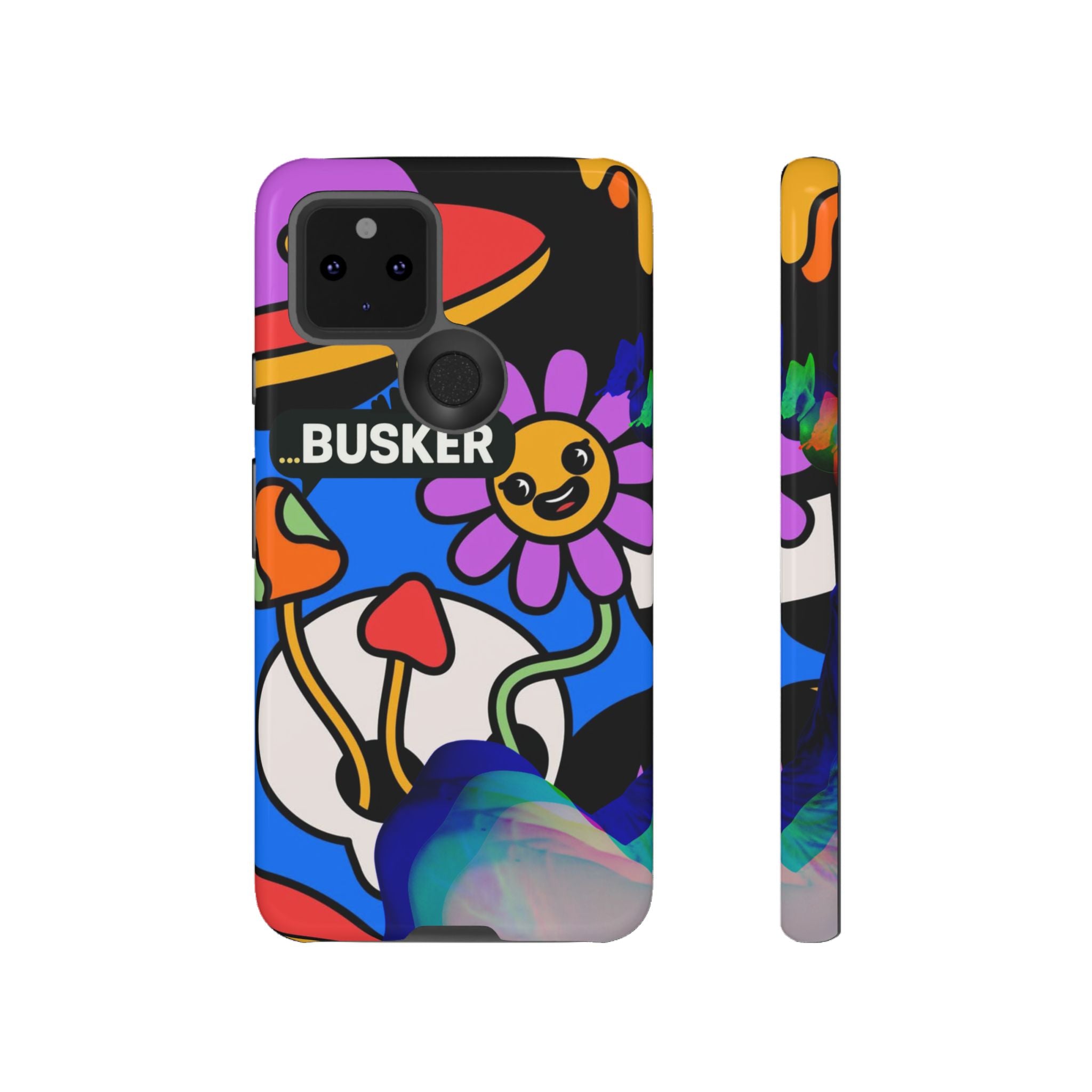 Colorful Phone Case, Cute Phone Accessories, Gift for Music Lovers, Fun Tech Gear, Unique Floral Design Case