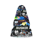 Busker Collage Pet Hoodie — Colorful Urban Music Graphic