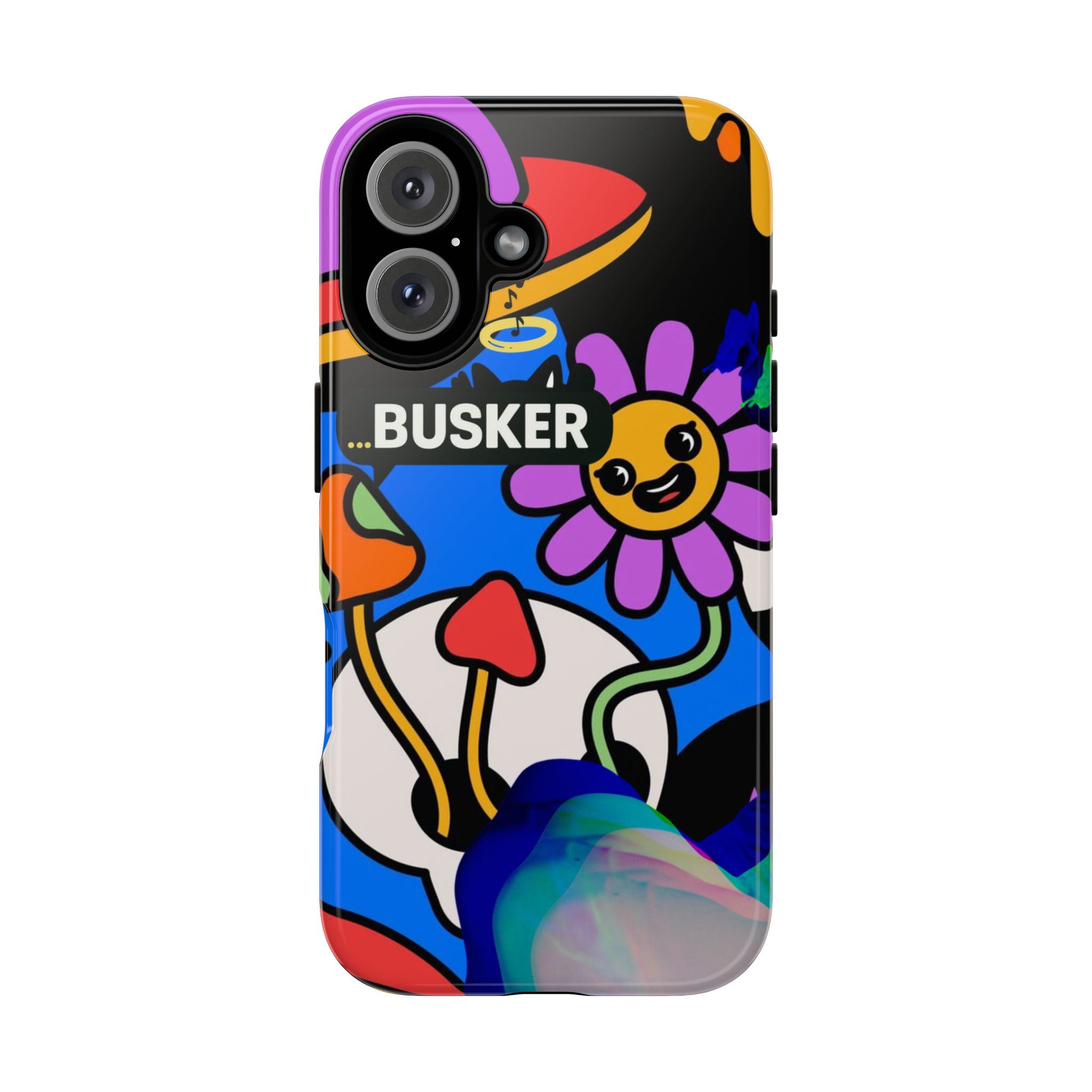 Colorful Phone Case, Cute Phone Accessories, Gift for Music Lovers, Fun Tech Gear, Unique Floral Design Case
