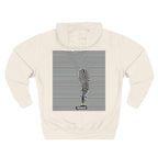 Busker Three-Panel Fleece Hoodie, Striped Design, Unisex Fashion Hoodie, Cozy Gift for Music Lovers, Street Performer Style