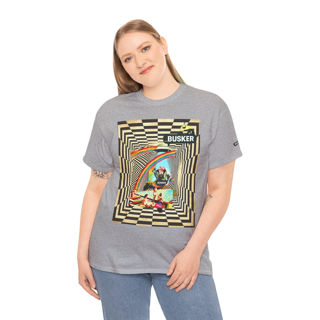 Retro Busker Graphic Tee - Unisex Heavy Cotton