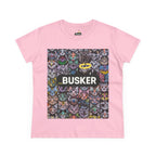 Colorful Cat Design Women's Tee, Casual Graphic Tee for Cat Lovers, Funny Gift for Friends, Summer Style, Unique Animal Art Shirt