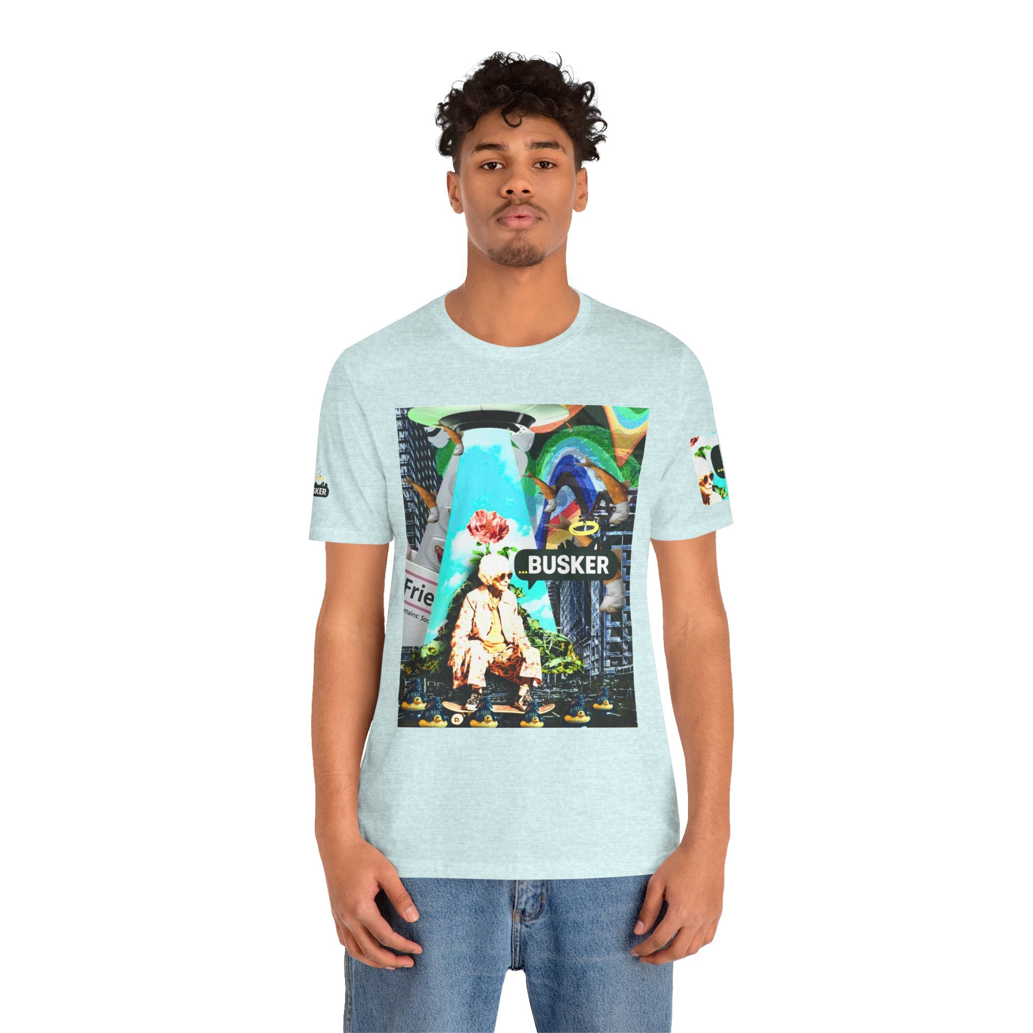 Street Art Busker Tee - Unisex Graphic Short Sleeve Shirt