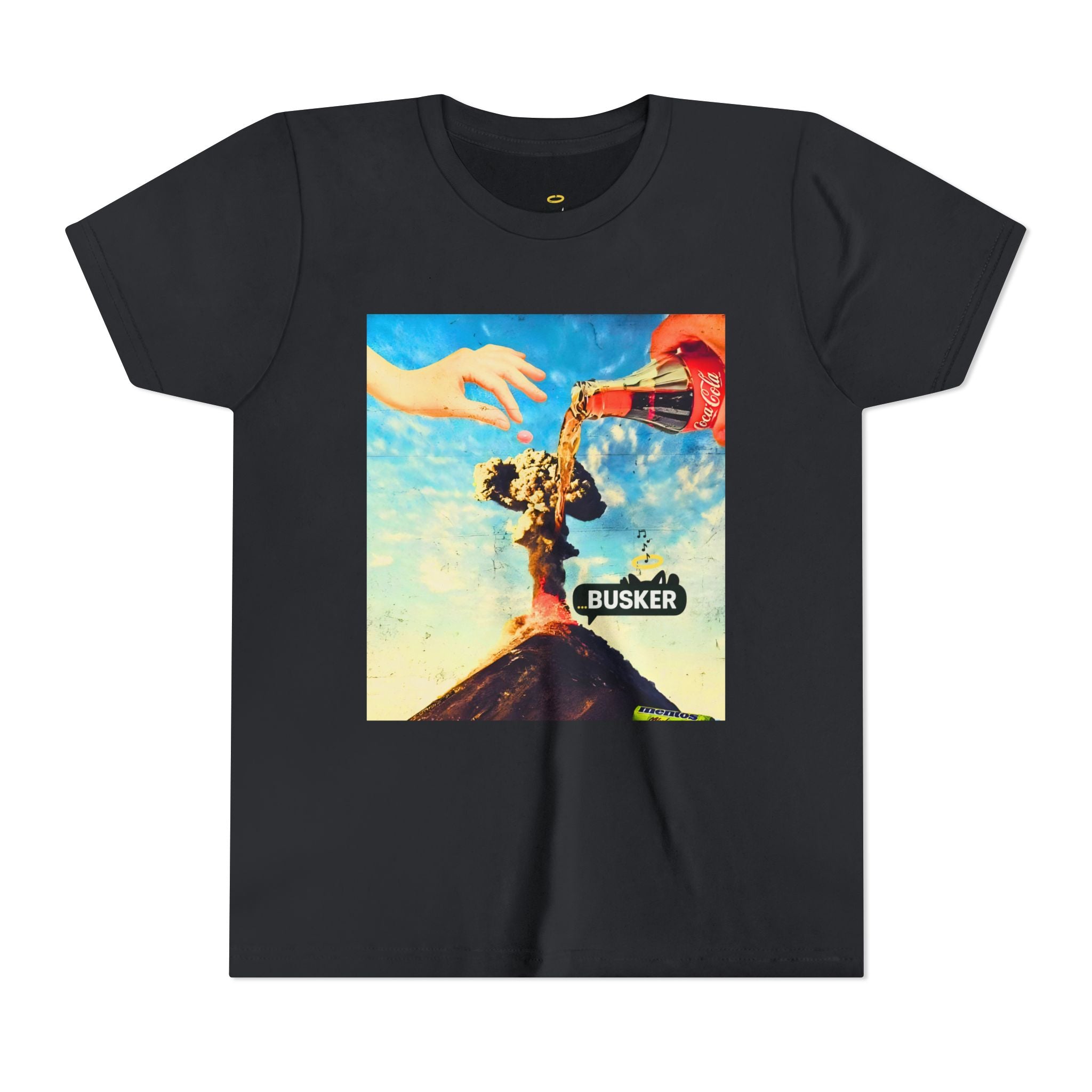 Busker Youth Short Sleeve Tee, Fun Summer Tee, Music Lover Gift, Kids Graphic T-Shirt, Festival Outfit, Creative Gift Idea