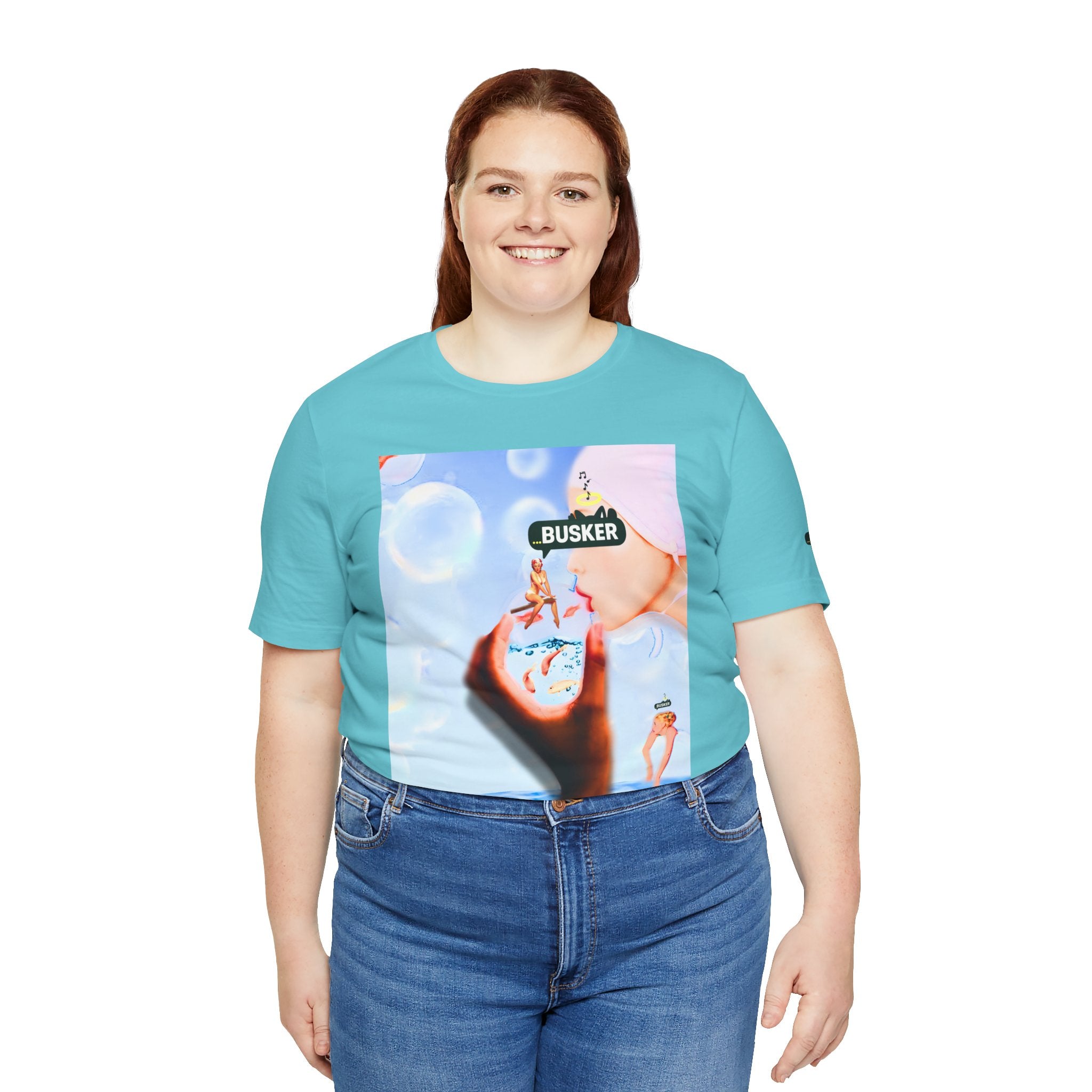 Busker Vibe Unisex Jersey Tee – Colorful Artistic Design for Summer Fun