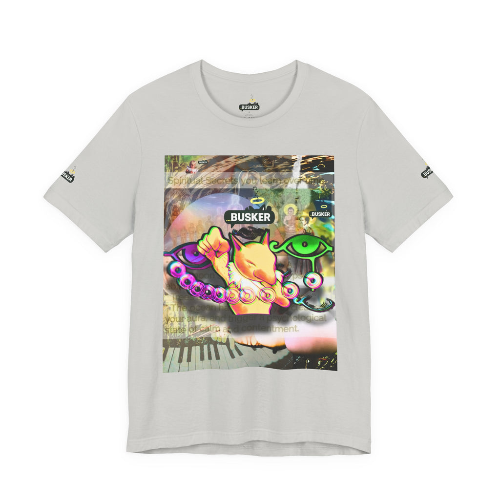 Vibrant Busker Art Tee for Creative Souls