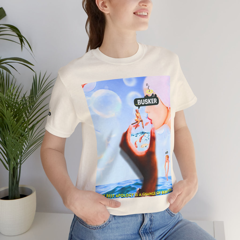 Busker Vibe Unisex Jersey Tee – Colorful Artistic Design for Summer Fun